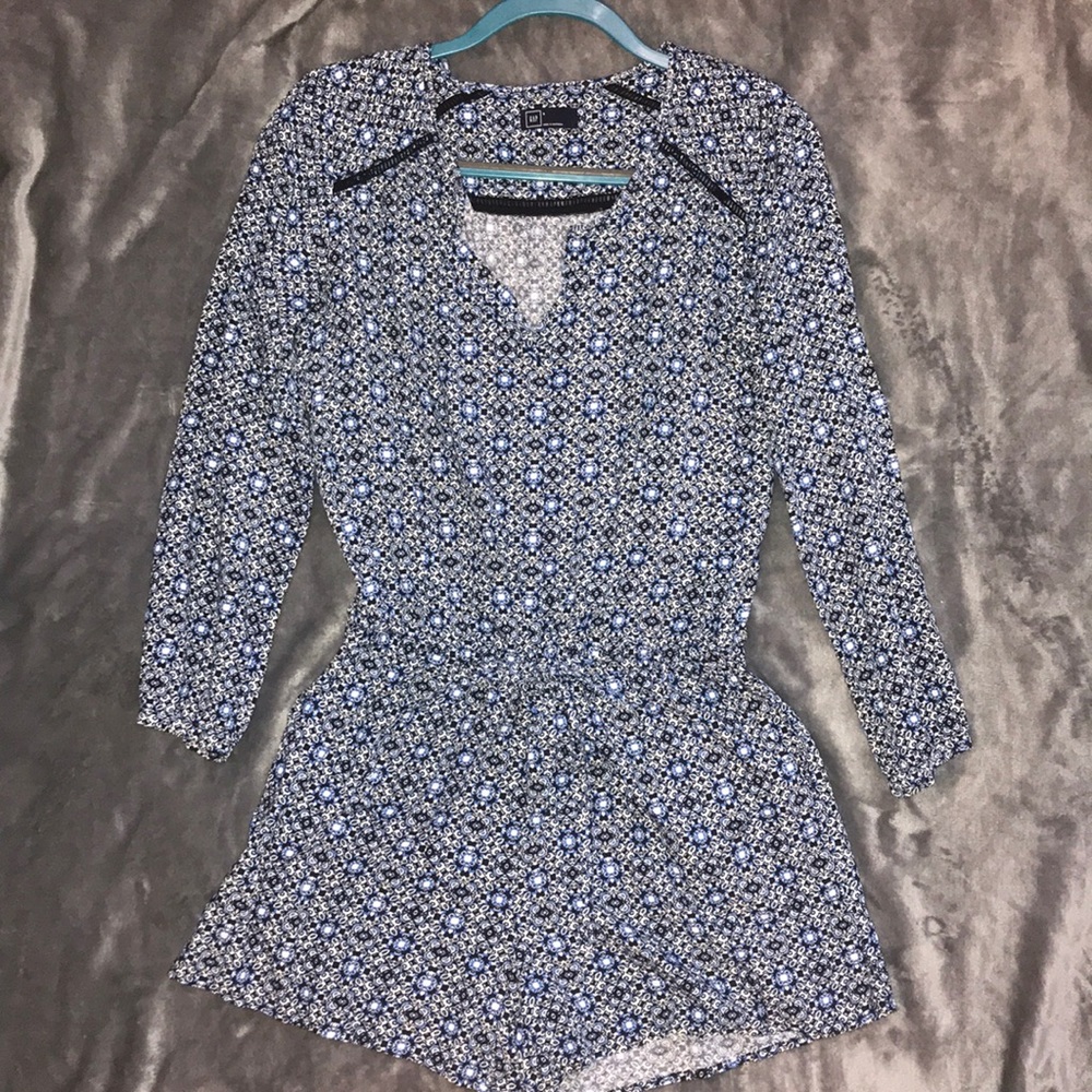Floral quarter sleeve romper